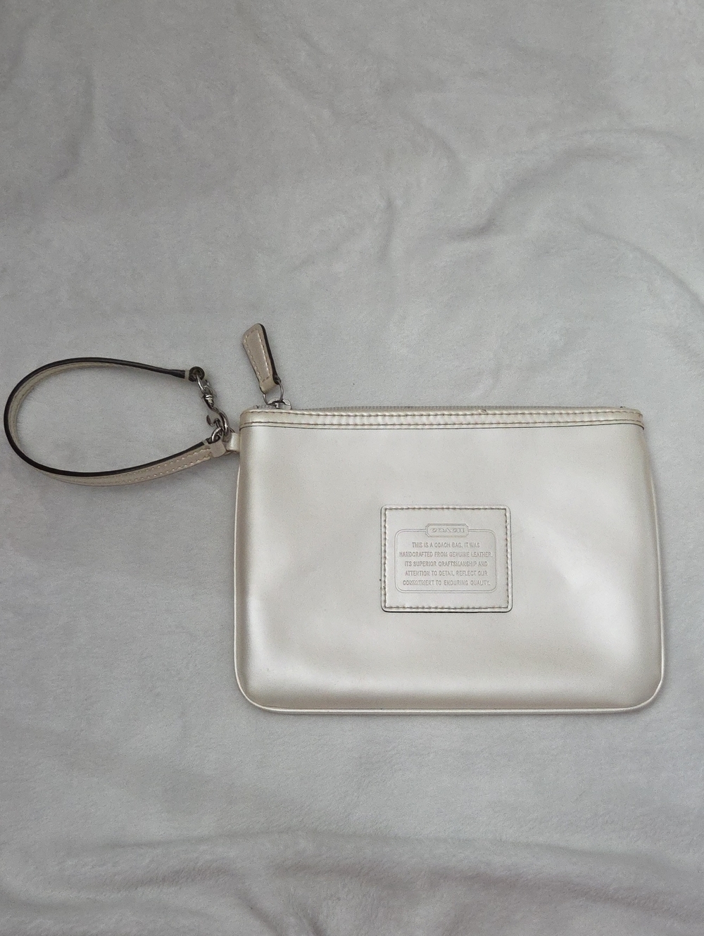 Coach Metallic Pearl Wristlet Clutch